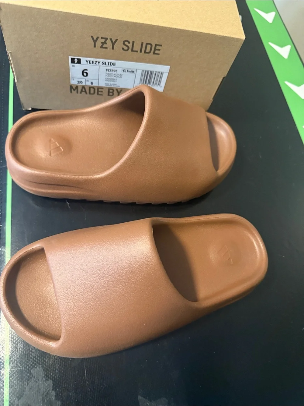 adidas YZY Slide Sandal in Brown